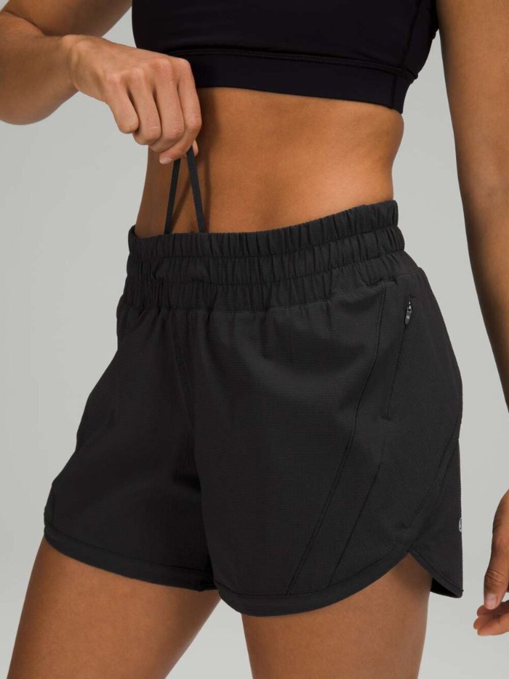 Lululemon Track That Mid-Rise Lined Short 5" Black size 8